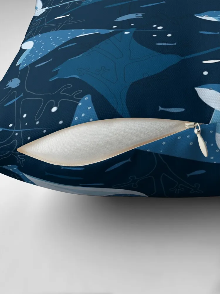 Синие декоративные подушки Flying stingrays наволочки для гостиной Рождественская