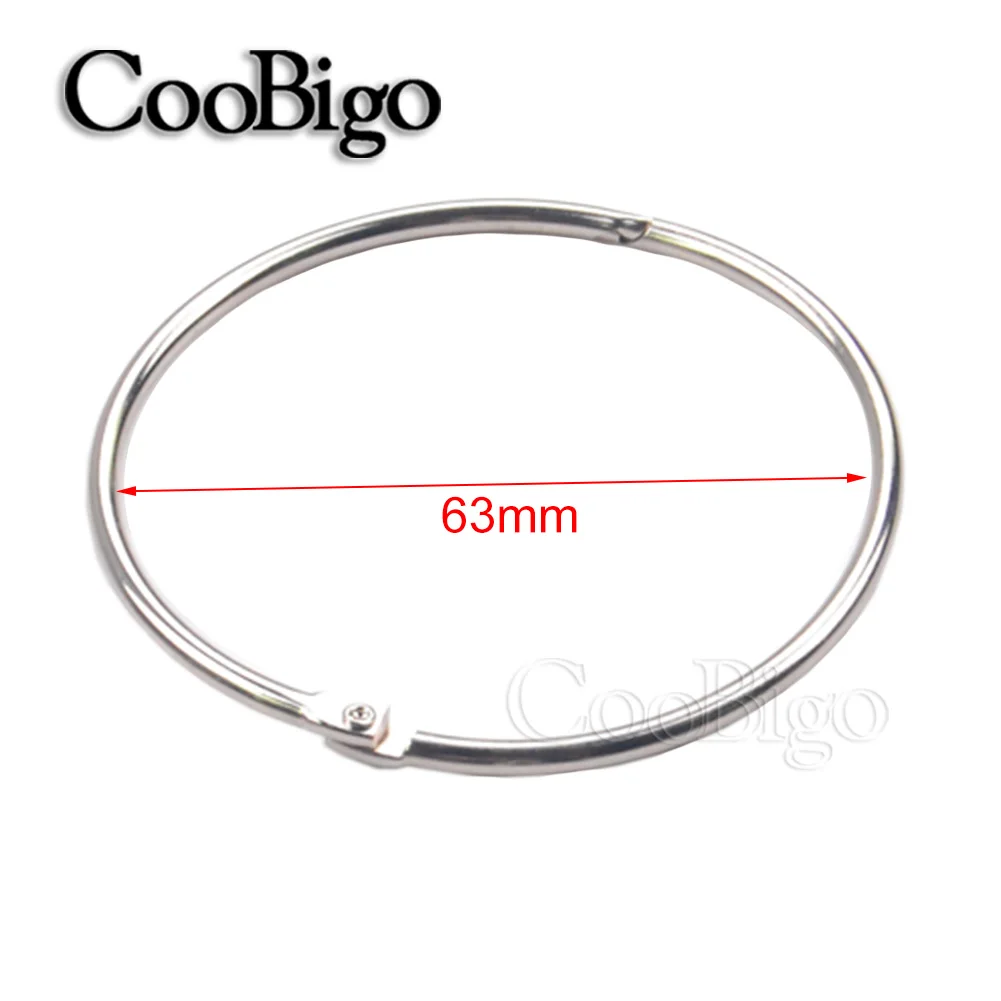 

5 шт., кольца для сшивания, металлические, серебро, античная латунь, 16-63 мм