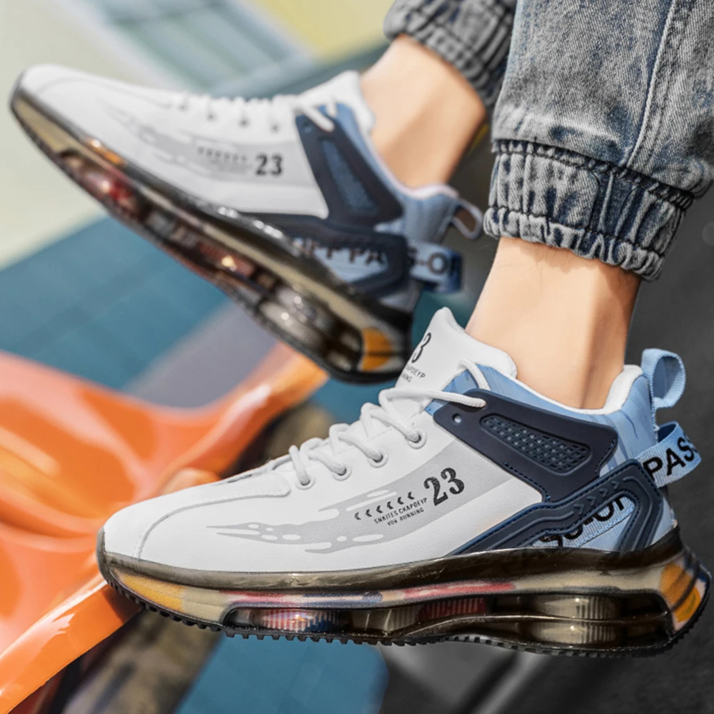 2023 New Men Sneakers Breathable Cushioning Black Basket Footwear Fashion Outdoor Jogging Casual Sports Basketball Shoe