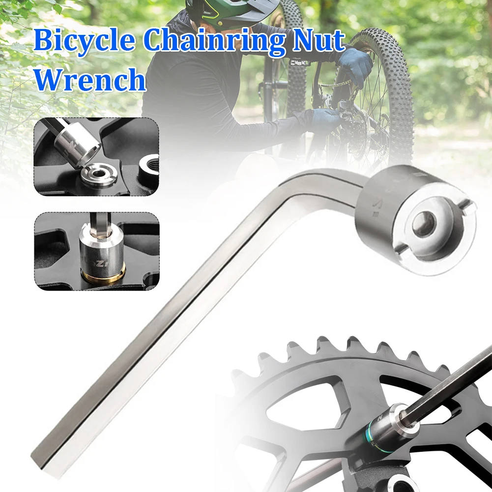 Купи Road Bike Chainring Nut Wrench Bicycle Chainring Screw Bolts Install Removal Tool Mountain Bike Folding Bike Repair Tool за 88 рублей в магазине AliExpress