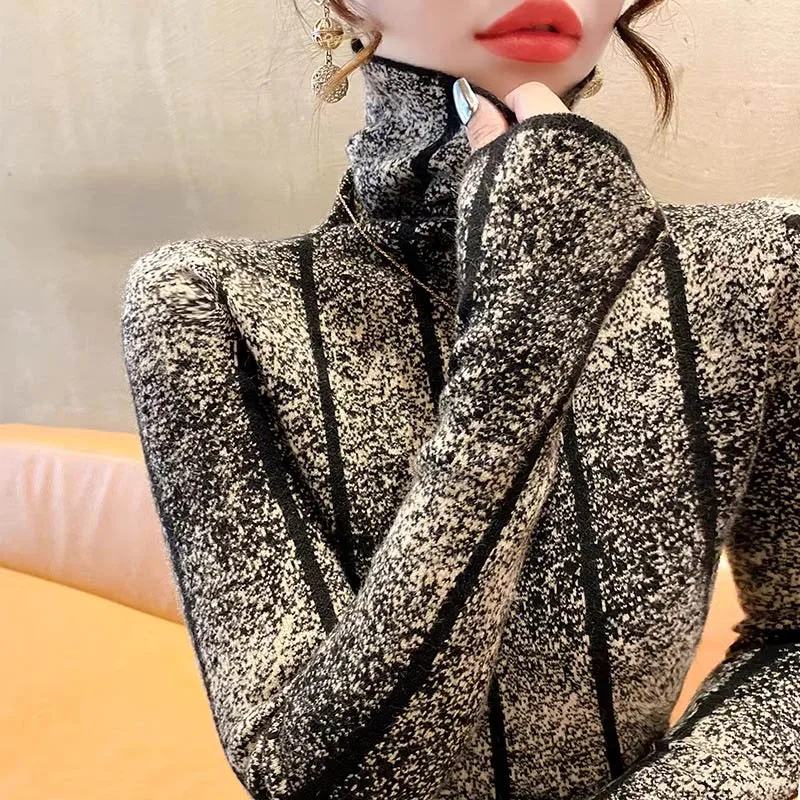 Зимняя одежда женская модная тонкая внутренняя Y2k свитер женские мягкие