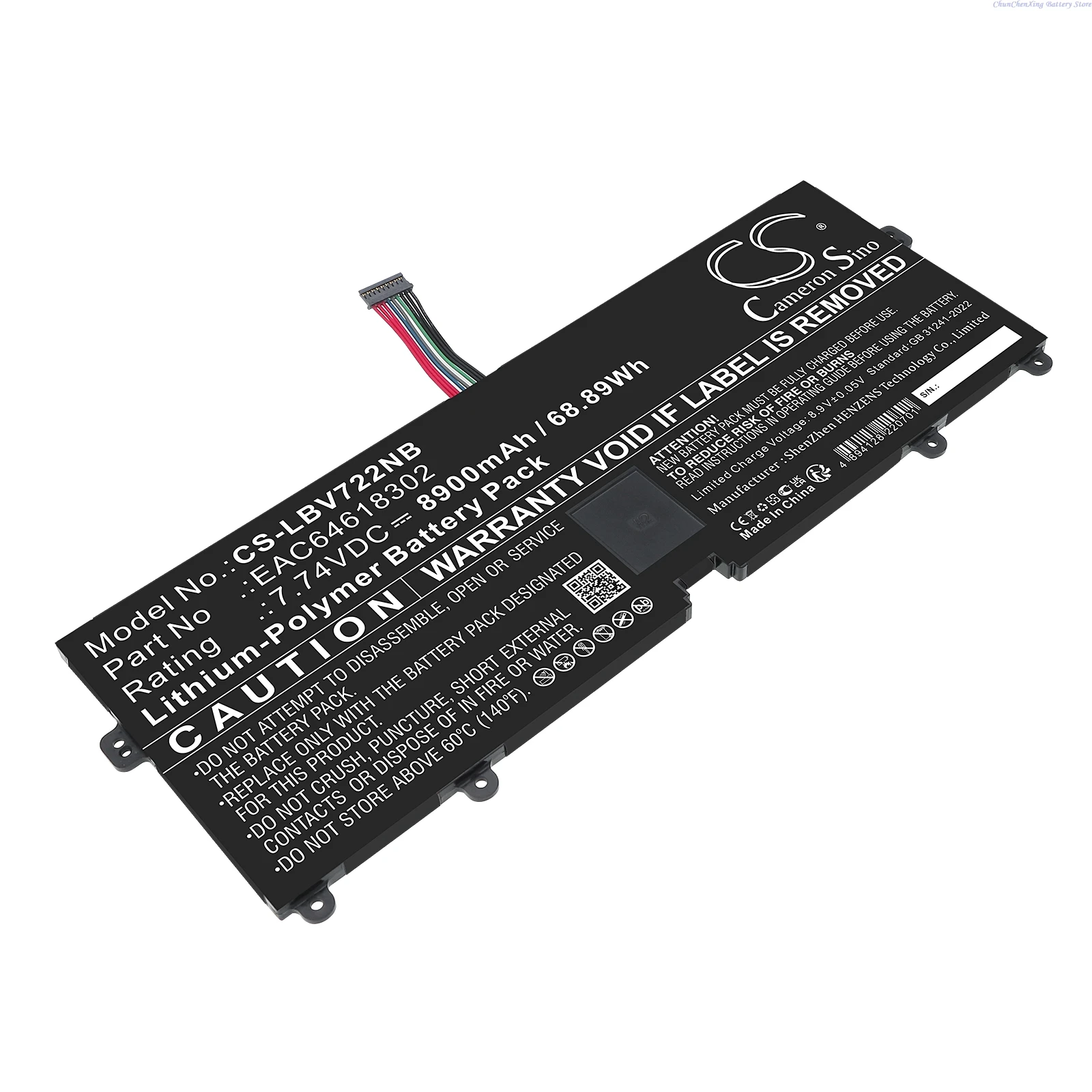 Фото Сменная аккумуляторная батарея Cameron Sino 7.74V 8900mAh для ноутбуков LG Gram 17, 15Z90N, Gram 15, Gram 16, 15Z90P, 15Z990, 16T90P, 16Z90P, 17Z90N №4