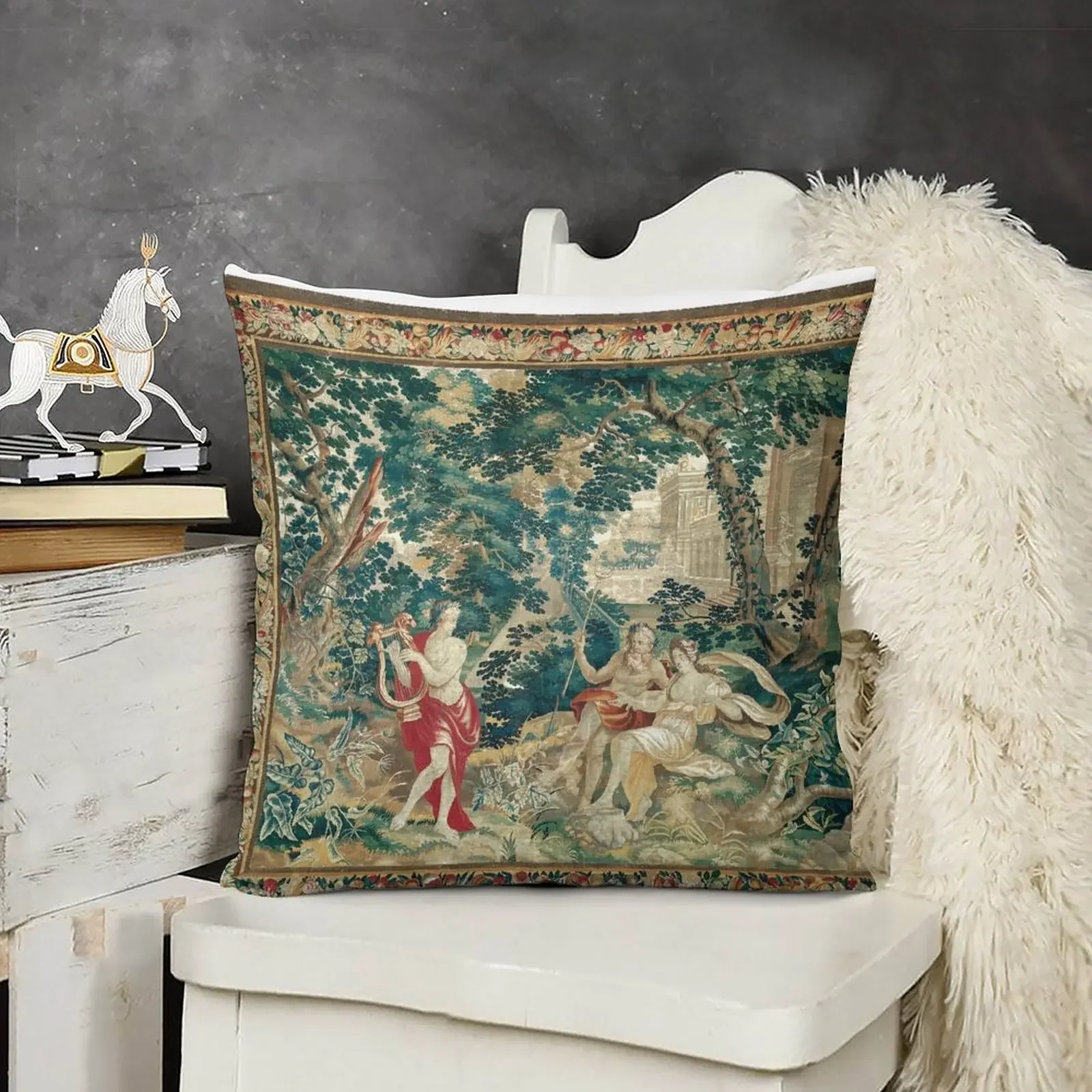 Орфеус играет лиру до хида и хурмы из Орфея Евровидения или декоративная подушка