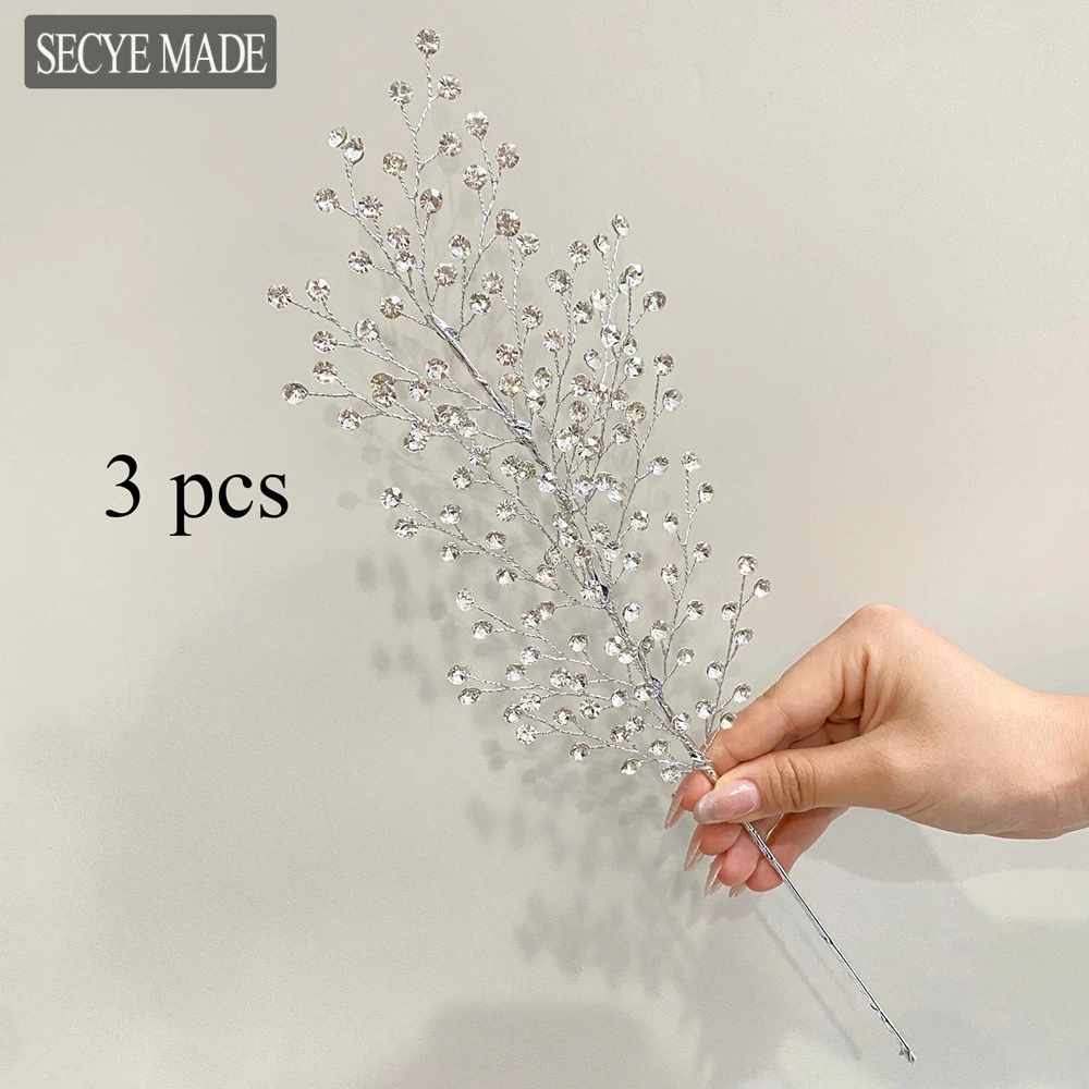 

Искусственные серебряные ветки с стразами K112