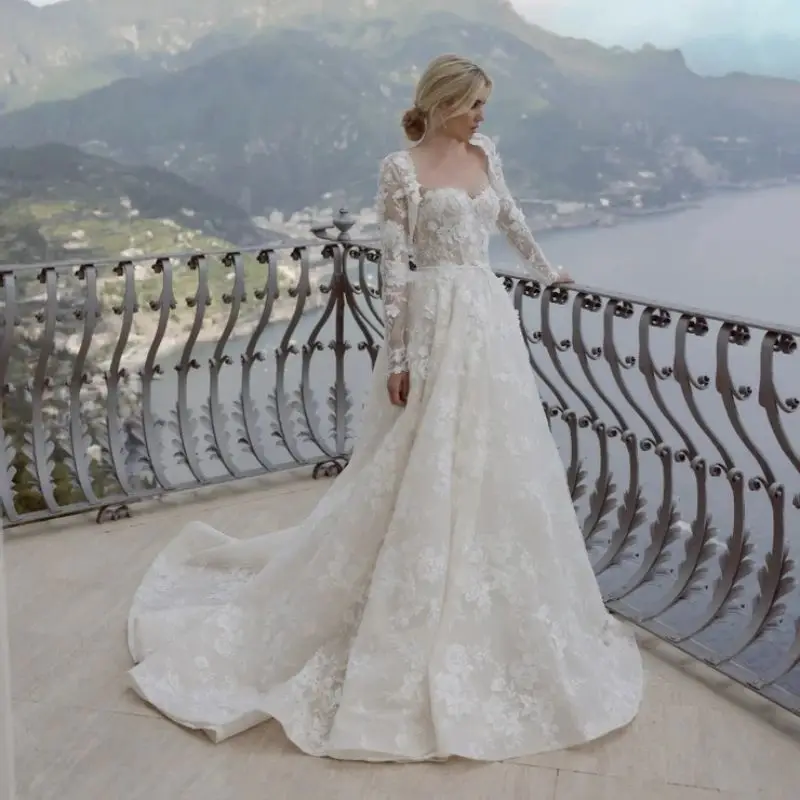 Великолепные свадебные платья цвета слоновой кости роскошные кружевные