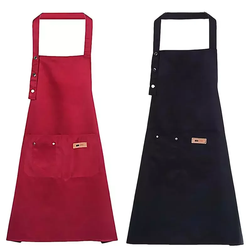 

Pcs Sleeveless Cooking Aprons Adjustable Couple Portable Aprons With Buttons Household Cleaning Tool Kitchen Apron
