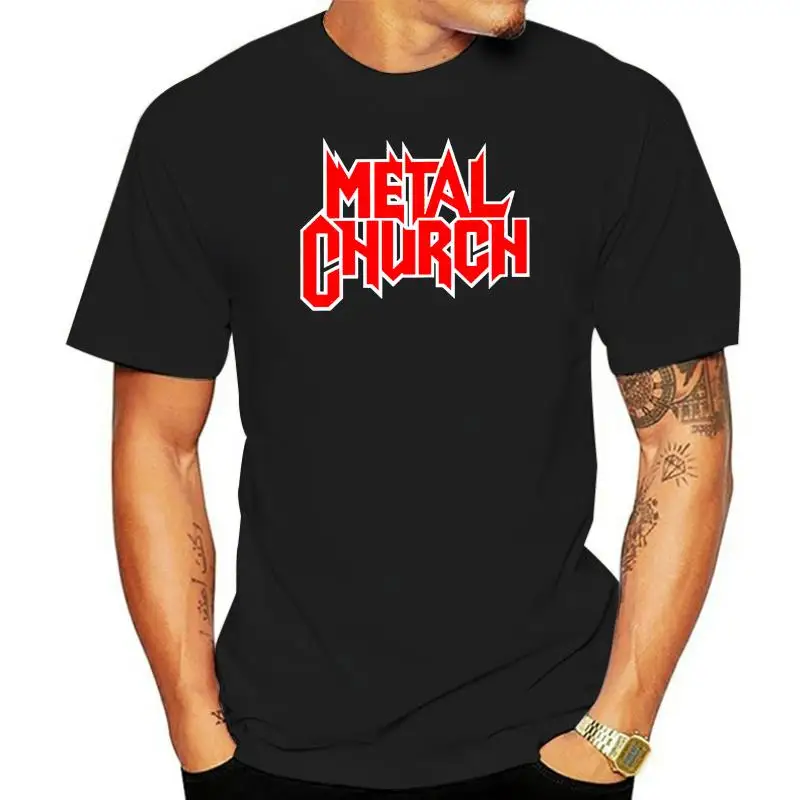 

Metal Church T Shirt Red Band Logo Heavy Metal Mens Black(2)