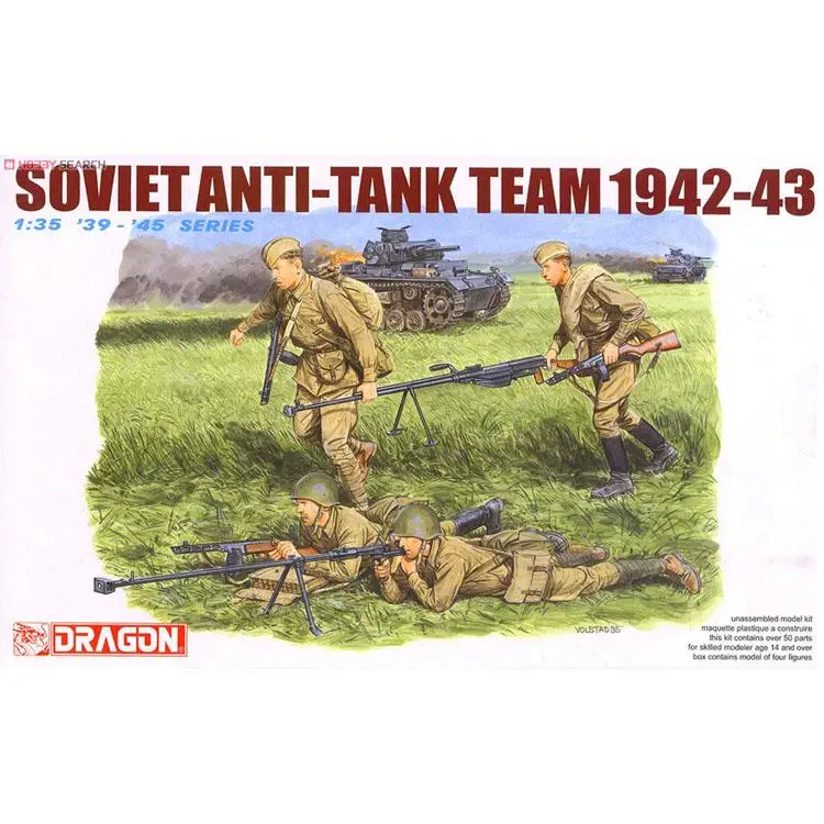 Dragon 6049 1/35 Scale Soviet Anti-Tank Team 1942-43 Plastic