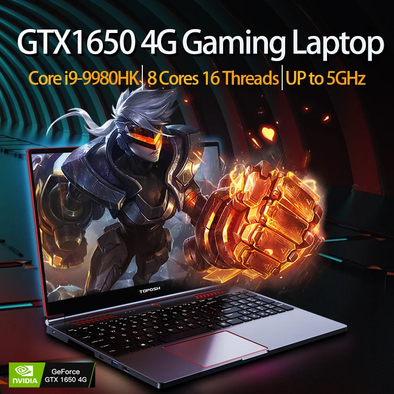 Игровой ноутбук Intel Core i9-9980HK 16 1 дюймов Nvidia Geforce GTX1650 4G GPU 16/32 ГБ Windows 10 Pro компьютер