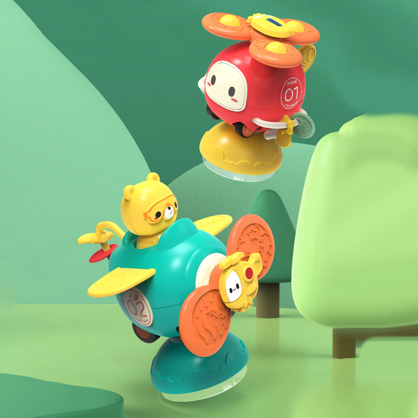 

Игрушка для ванны, присоска, вращающаяся игрушка, высокая яркость, Детские Сенсорные игрушки, игрушки для ванны, съемная настольная присоск...