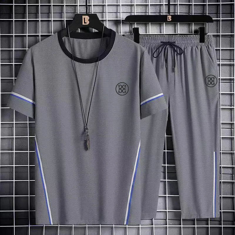 Golf Clothes Men's 2023 Summer Men's Golf Clothes Golf Shirt Golf Shorts 2-piece Set Golf Clothes Golf Clothes Men's T-shirt