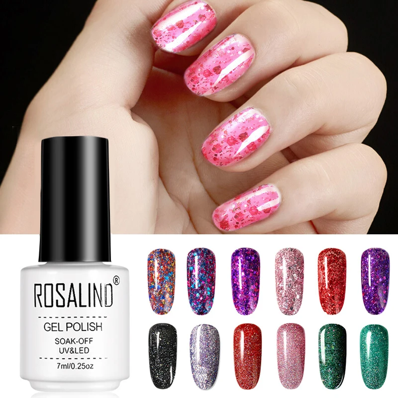 

7ML/Bottle Diamond Gel Gel Polish Primer Gel Nail Glue Soak Off UV&LED Nail Polish Nail Art Gel Long-lasting Colorful Polish Gel