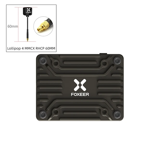 Foxeer Reaper Extreme 5.8GHz 0-2.5W 2500mW 40CH VTX Gun Gray + Lollipop 4 RHCP MMCX 60mm