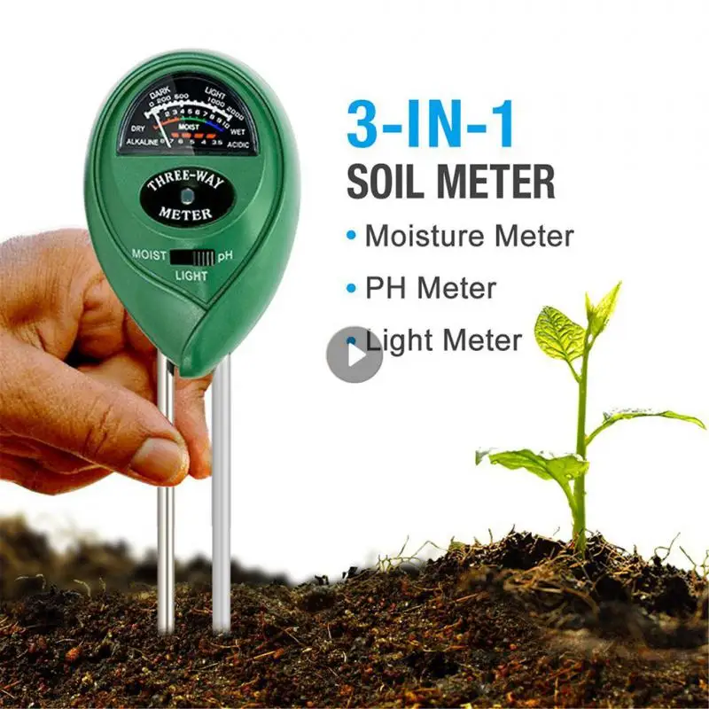 

3 In1 Soil Water Moisture PH Meter Acidity Humidity Sunlight Light PH Test Garden Flowers Moist Sensor Tester Testing Instrument