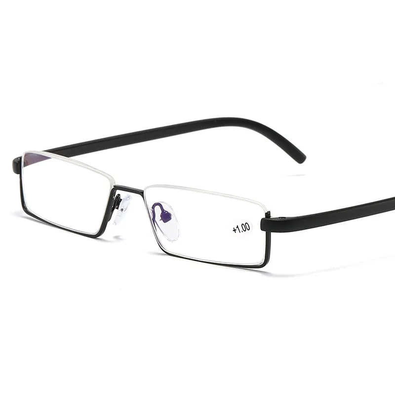 

Classical Presbyopic Glasses Unisex Half Frame Blue Light Blocking Reading Eyeglasses Diopter 0 To+4.0 Finished Optical Eyewear