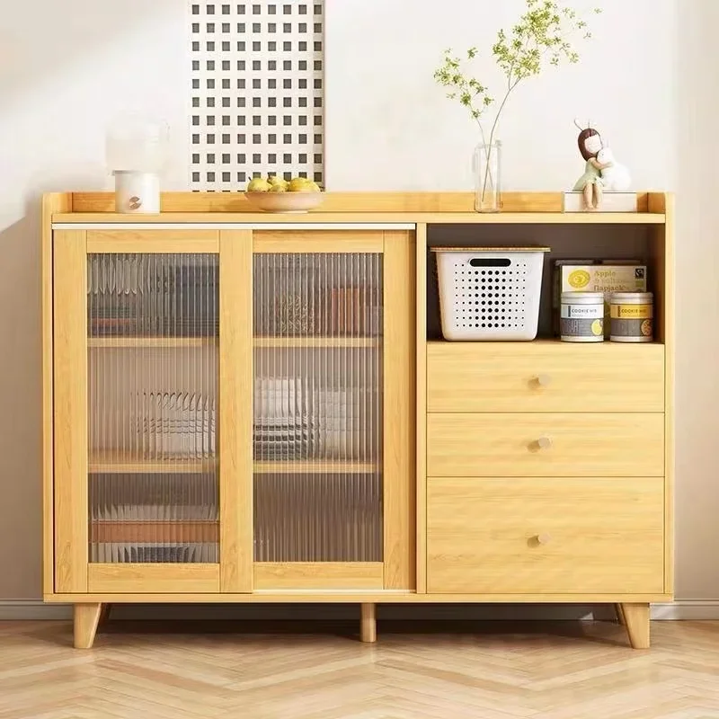 Аркадный шкаф для хранения вещей кухонный из массива дерева витрина Curio