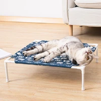 pet bed cat hammock washable four seasons free standing cooling elevated sleeping bed for cat dog detachable outdoor travel