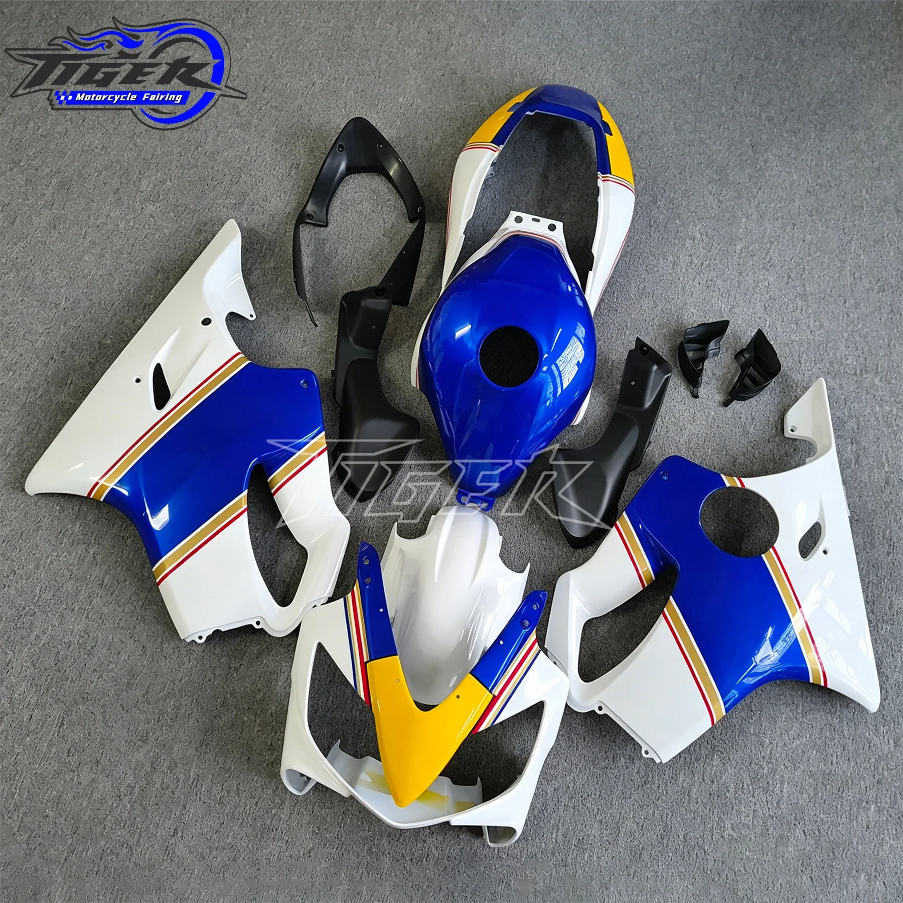 Фото Для Honda CBR600F CBR 600F CBR600 F F4i 2004 2005 2006 2007 Спортивный комплект обтекателей кузова, литой пластик, глянцевый черный №2