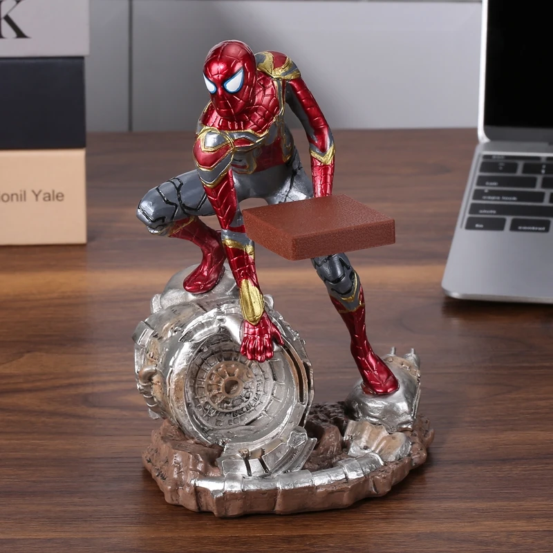 

Держатель для часов Человек-паук, настольная мультяшная Фигурка Человека-паука для украшения дома, модный креативный подарок для парня