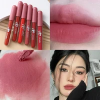 6 colors velvet matte lip gloss waterproof lasting moisturizing lip glaze red nude soft mist texture liquid lipstick cosmetics