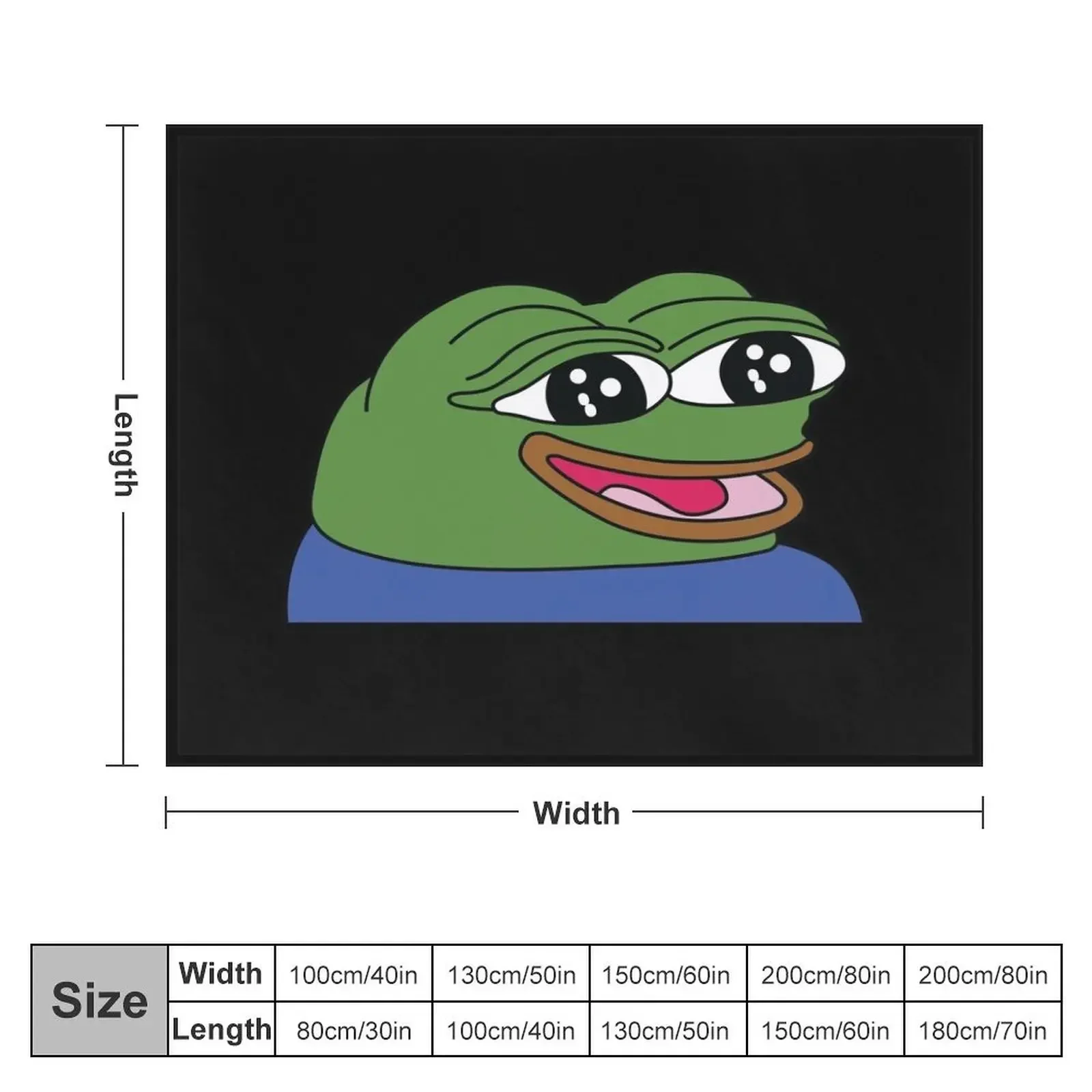 PeepoHappy Emote высококачественное одеяло Роскошные Большие Идеи для подарка на День