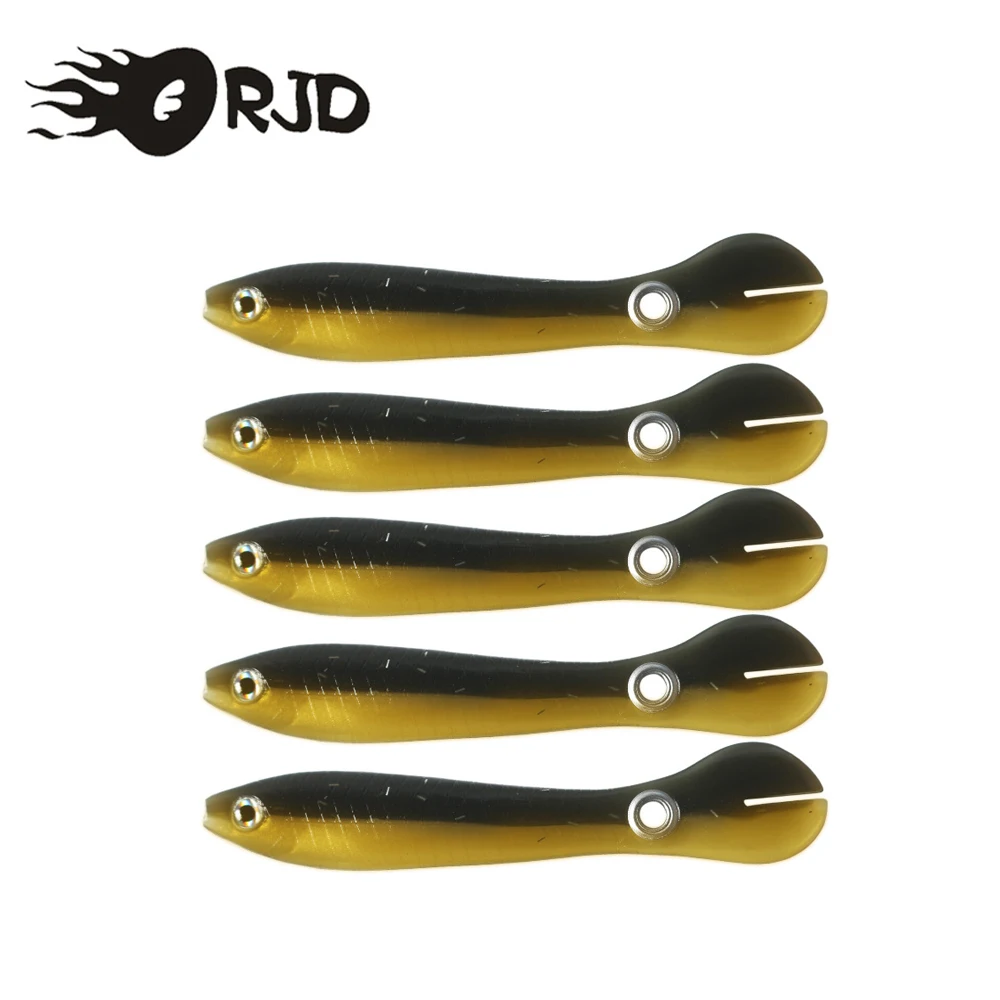 

ORJD T Tail 5pcs/lot Worm Soft Fishing Bait 6g 10cm Jigging Wobbler Swimbait Bass Pike Aritificial Silicone Fishing Lure Tackle
