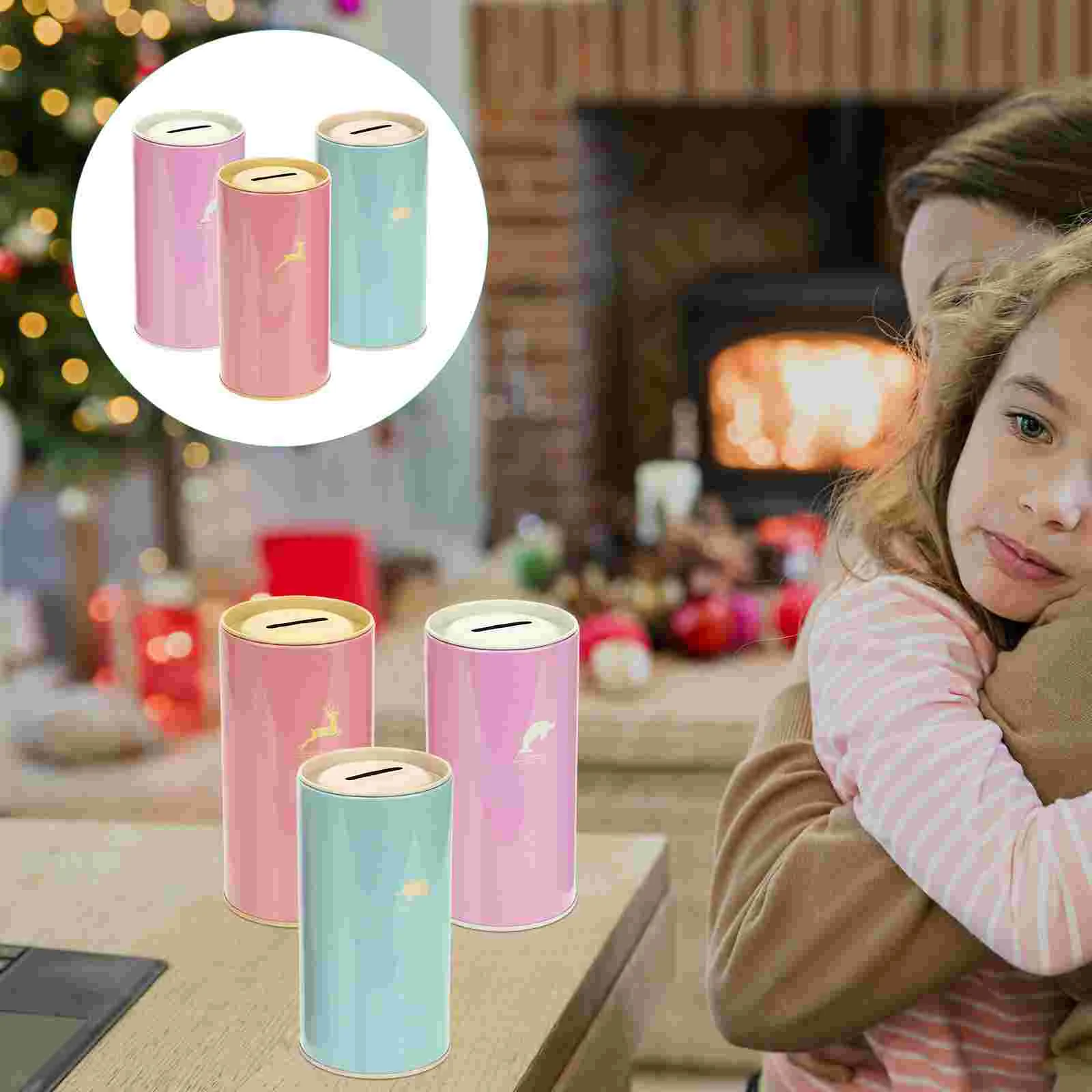 

Bank Piggy Kids Money Savingfor Metal Tinplate Jar Retro Novelty Vintage S Pot Banks Children Adults Box Container