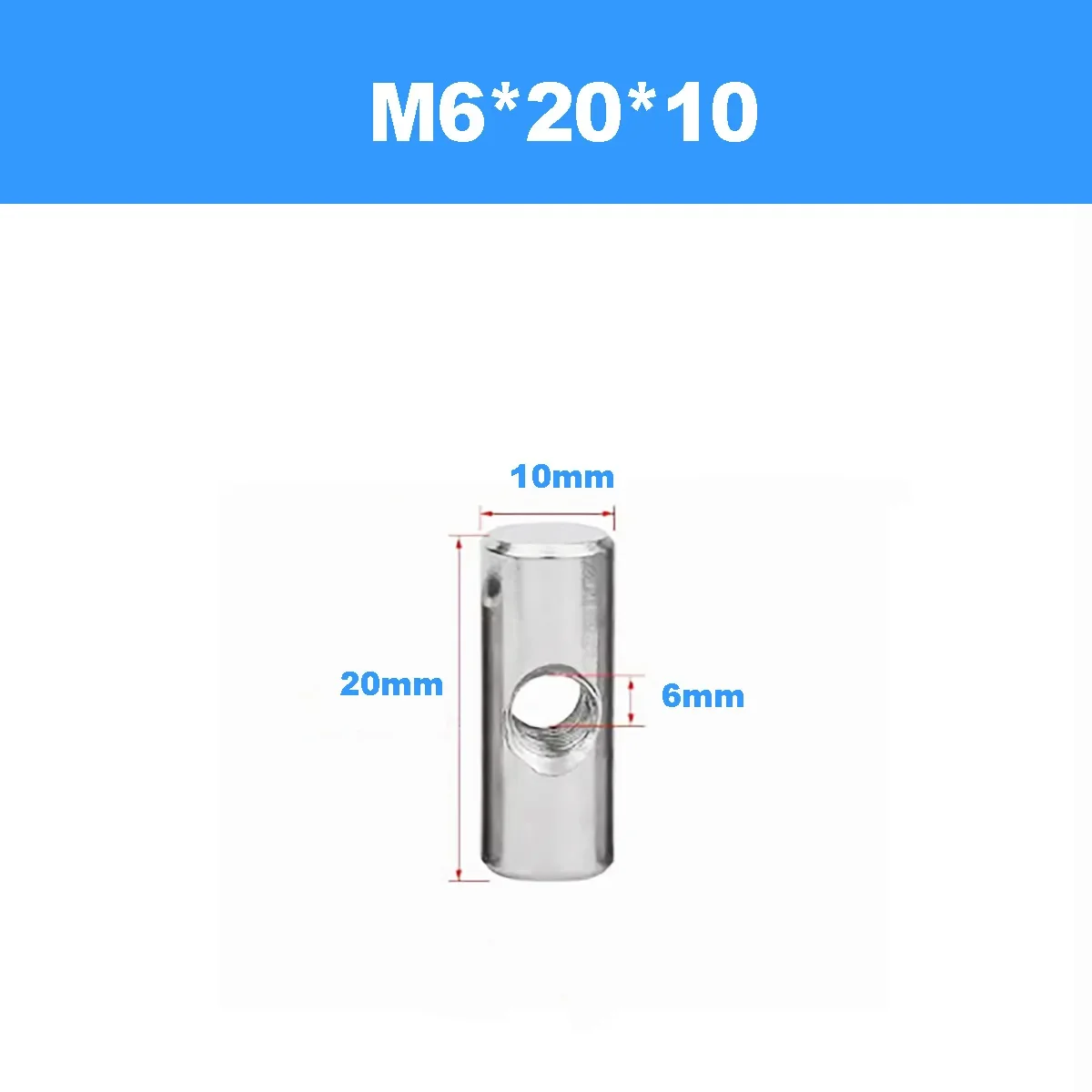 

Цилиндрический штифт из нержавеющей стали M4M5M6 с соединительной гайкой
