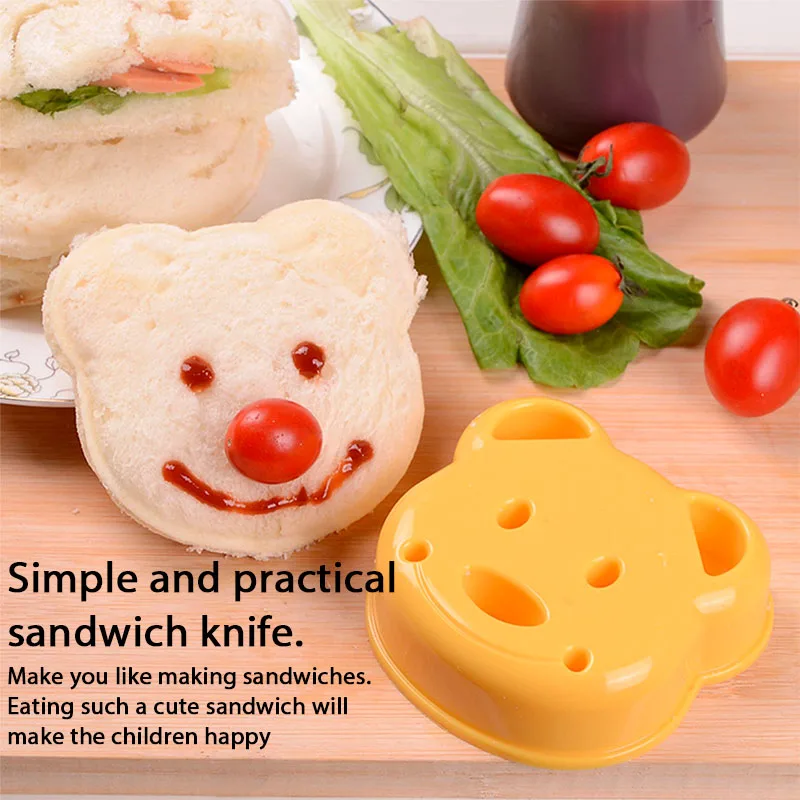 

Kitchen Breakfast Bear Sandwich Mold Bread Biscuit Embosser Cake Tool DIY Making Mold Household Making Accessories