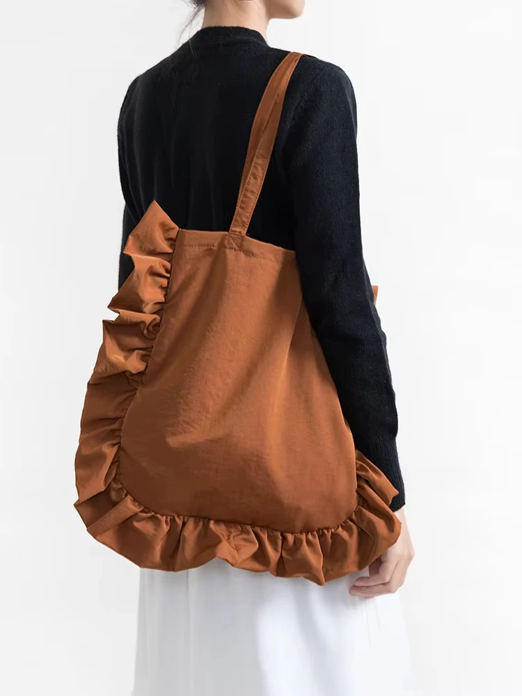 MABULA женская сумка для покупок большой вместимости с рюшами и воланами простая