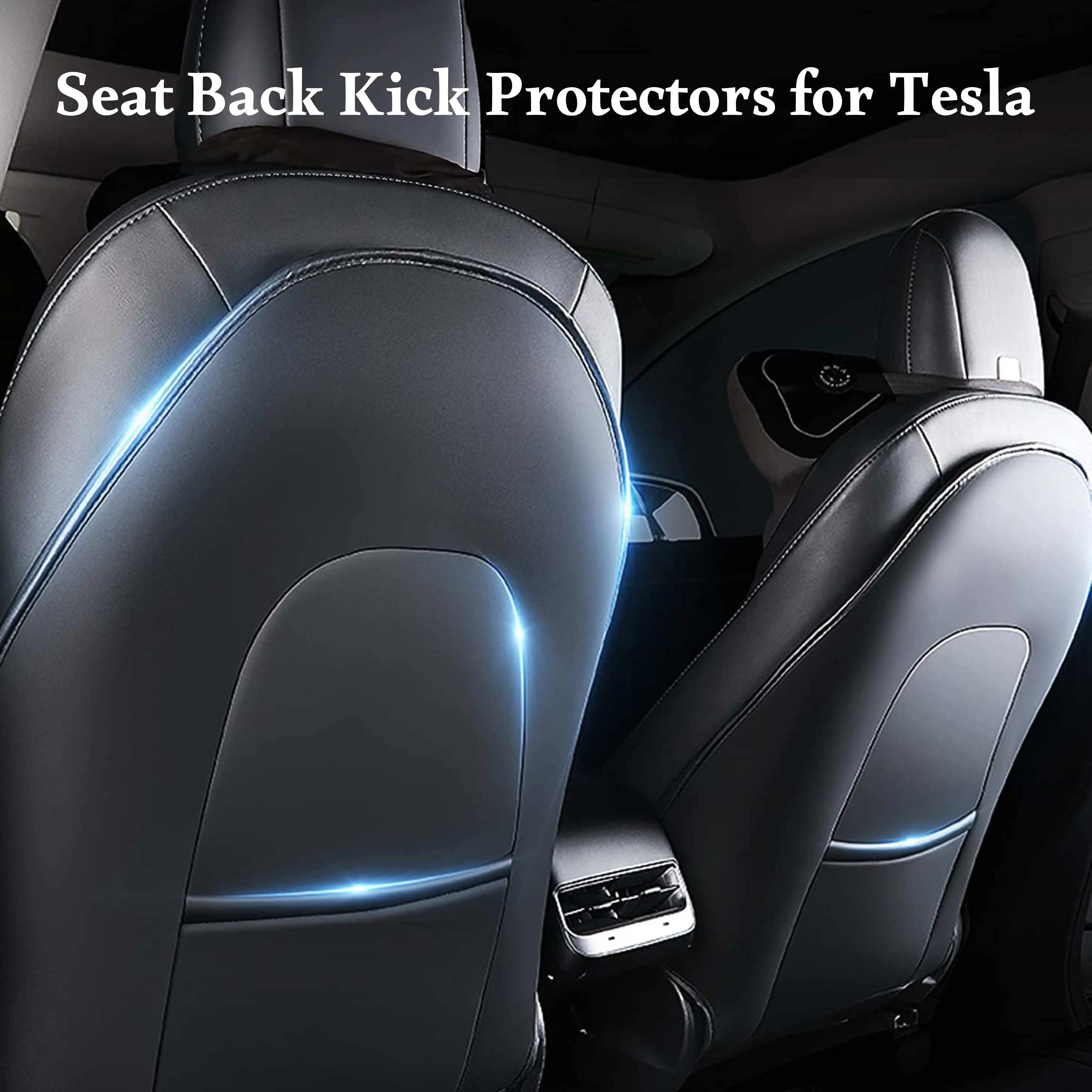 

Чехол на заднее сиденье Tesla Model Y/3, 2 шт., кожаный протектор, износостойкие коврики на спинку сиденья для Tesla, аксессуары
