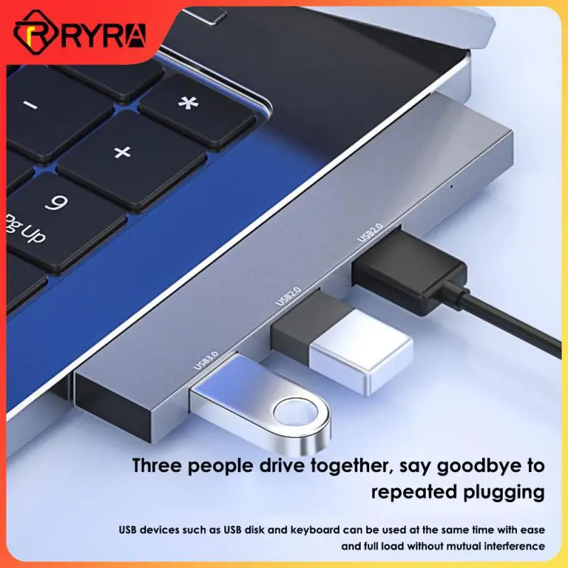 

3-в-1 компактная док-станция RYRA Mini USB3.0, высокоскоростной USB-концентратор Plug and Play для компьютерных аксессуаров