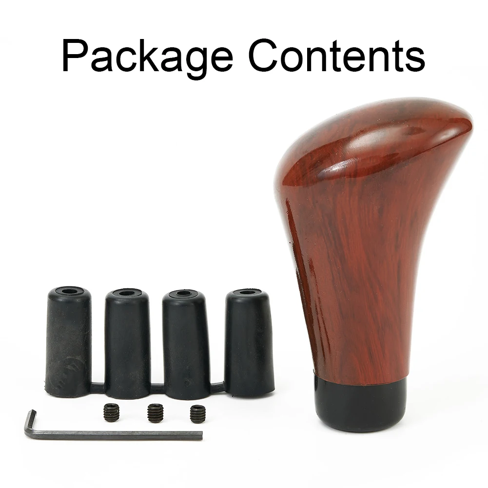 

Universal Walnut Wood Grain Car Gear Shift Knob Head Shifter Lever Stick Knob Sleeves With L Tool Interior Accessories
