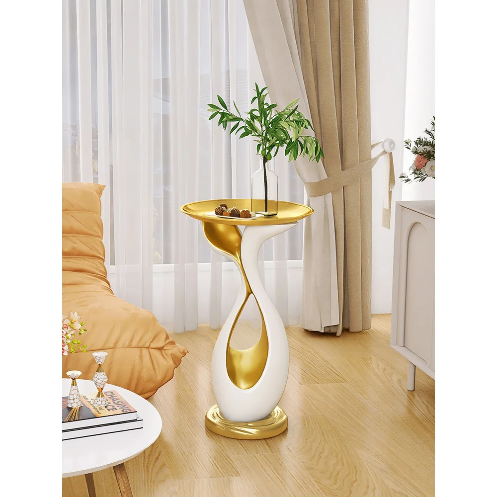 

Modern Art Floor Decor, Living Room Sofa Small Side Advanced Sense Tray, Creative Corner Table, Light Furniture