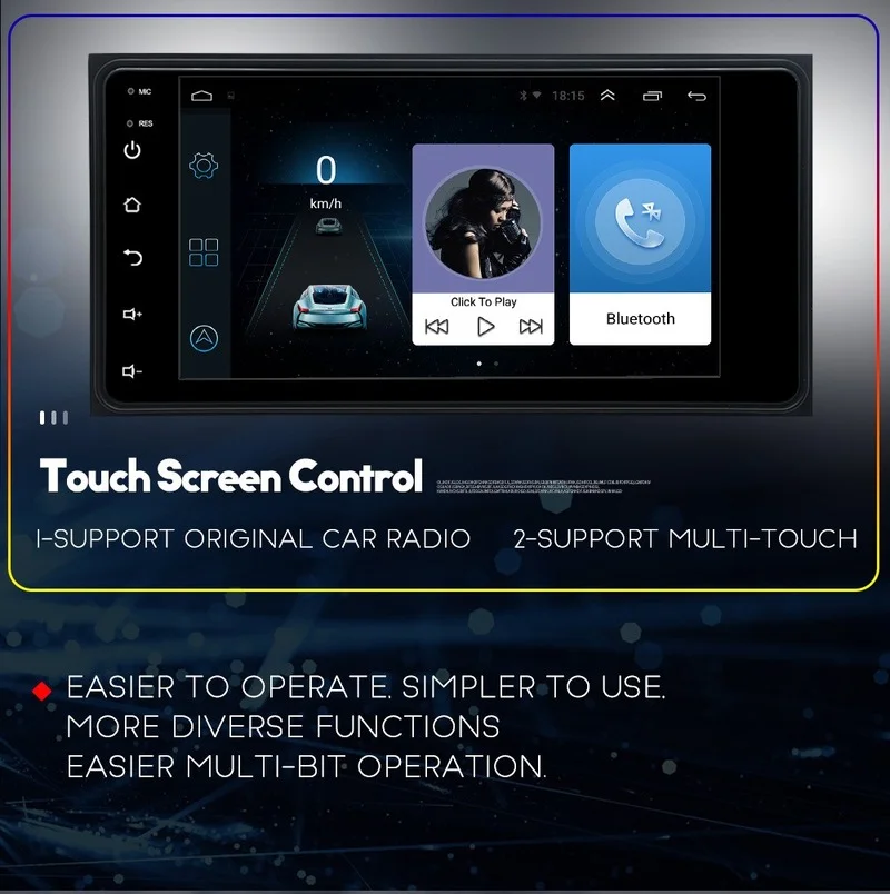 Автомобильный мультимедийный плеер универсальная стерео-магнитола на Android 10 с gps