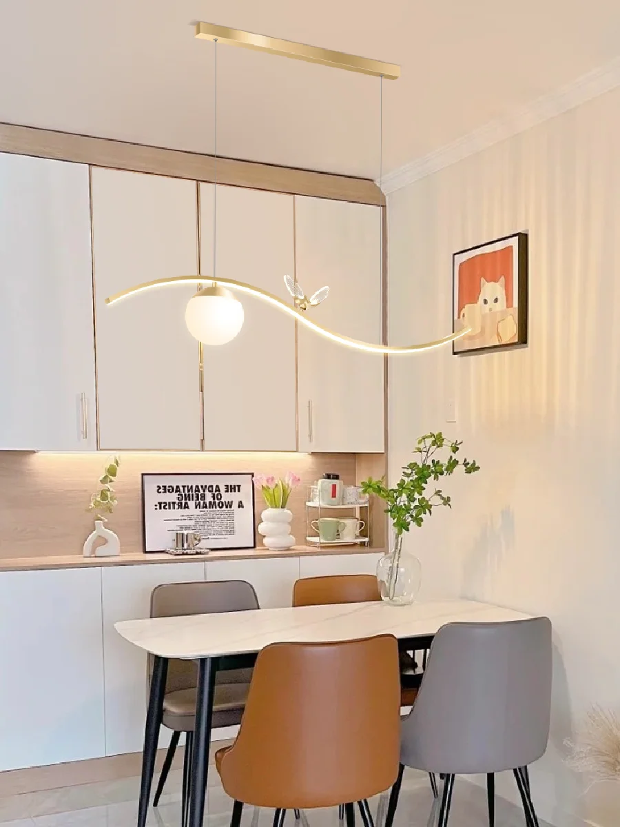 

Современная Люстра для ресторана, креативная дизайнерская Минималистичная люстра с длинной бабочкой, Роскошная лампа для бара, чайной комн...