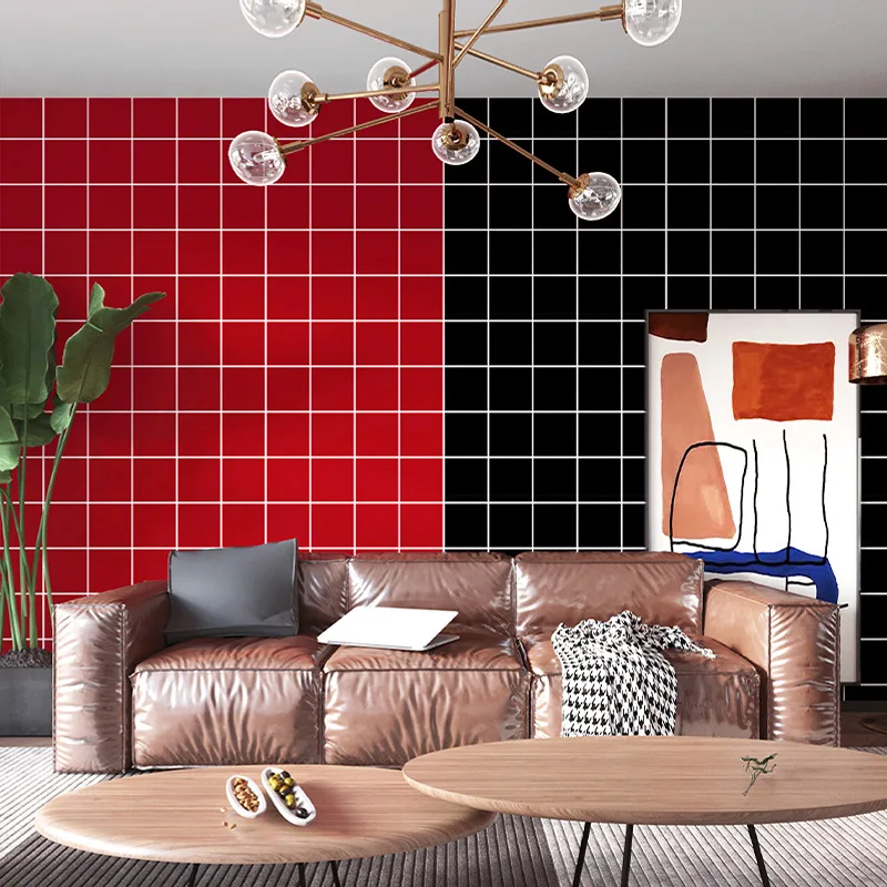 

Обои в стиле ретро с геометрическим рисунком, подходящие цвету, в современном минималистичном стиле, для гостиной, спальни