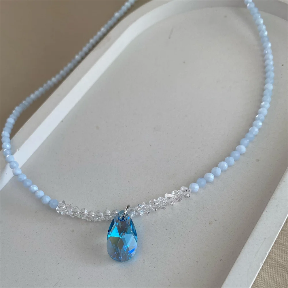 Винтажное геометрическое пластиковое жемчужное ожерелье-цепочка для женщин