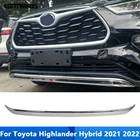 Для Toyota Highlander Hybrid 2021 2022, хромированный передний нижний бампер, спойлер, корпус, диффузор, защита, аксессуары, Стайлинг автомобиля