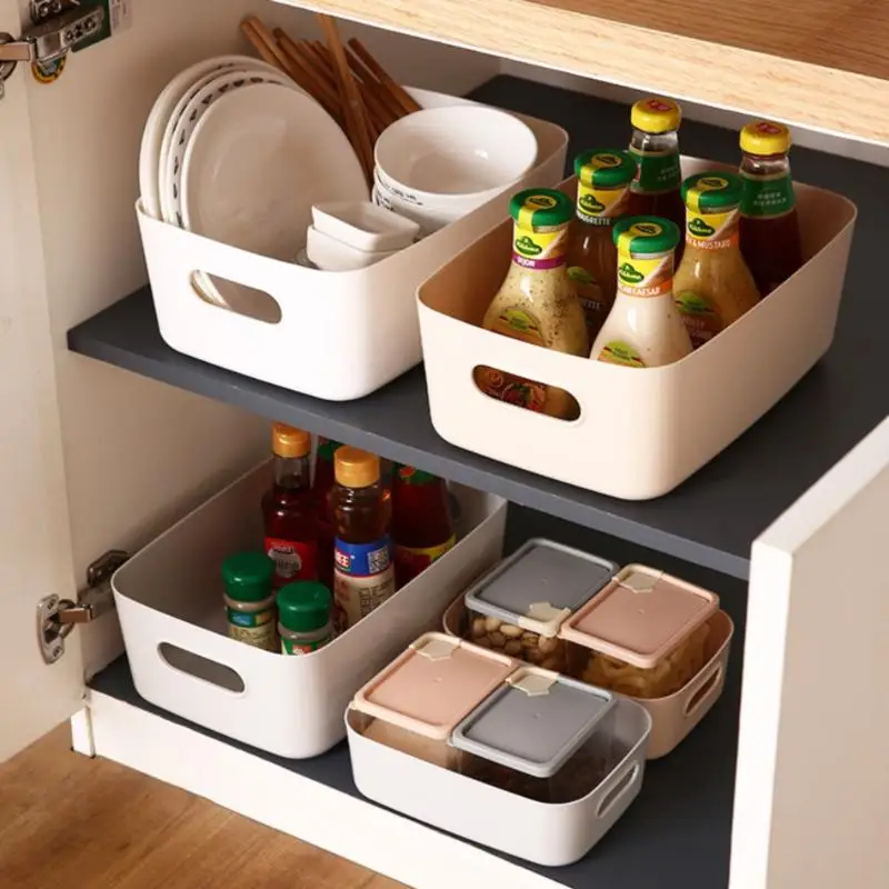 

Многоразовая корзина для хранения, настольная пластиковая коробка для косметики, кухни, коробка для сортировки, коробка для косметики