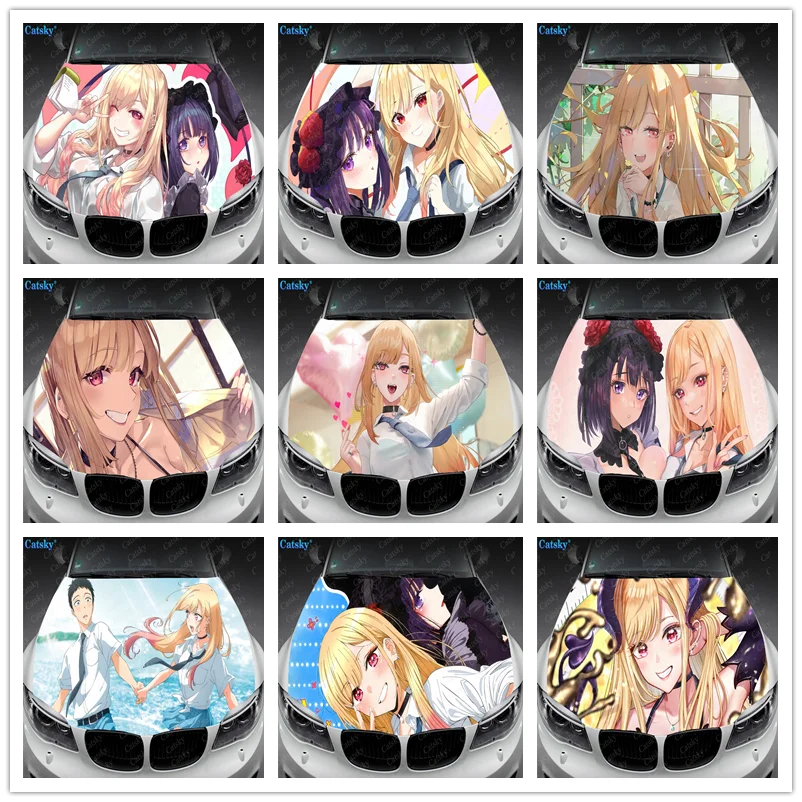 

Моя одежда, дорогой аниме автомобиль, наклейка на капот автомобиля, Виниловая наклейка, полноцветная графическая наклейка на капот автомобиля, Виниловая наклейка