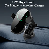 15w high power 3 in 1 car wireless charger phone holder infrared induction fast vehicle charging universal smart phone bracket