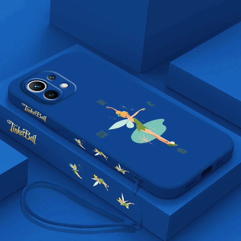 Чехол для телефона Disney Tinker Bell Xiaomi 14 13 12 11 10 T Pro Ultra Lite 5G жидкая левая веревка мягкий