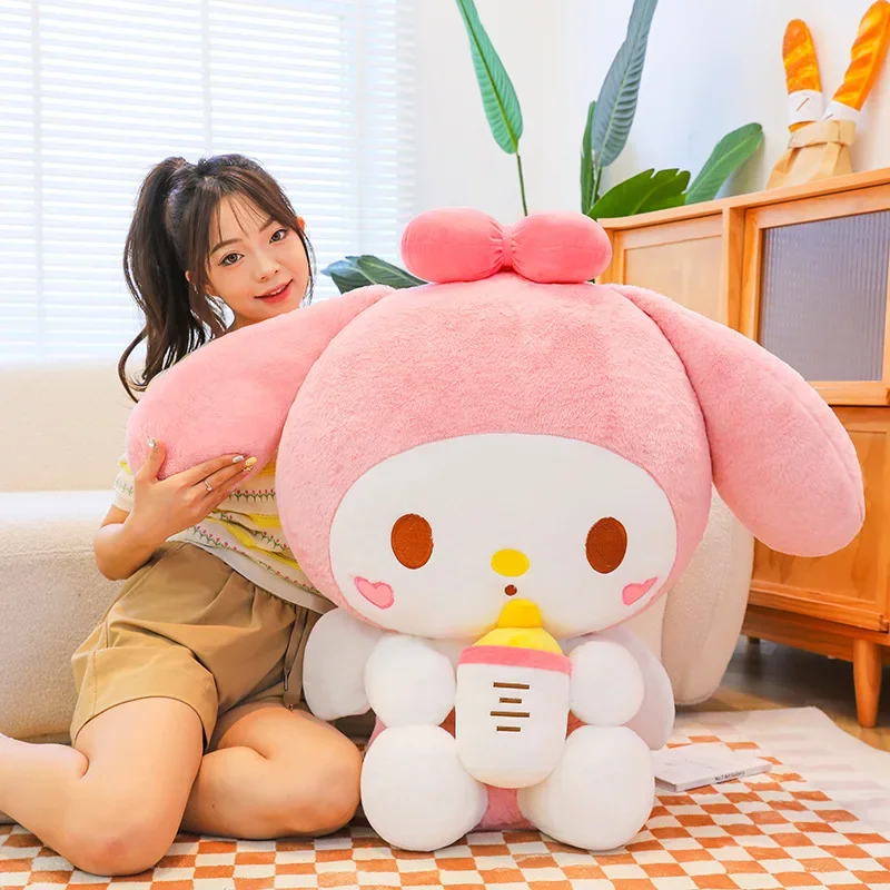 60 см мультяшная детская бутылочка Sanrio Kuromi плюшевая игрушка Kawaii My Melody мягкая кукла