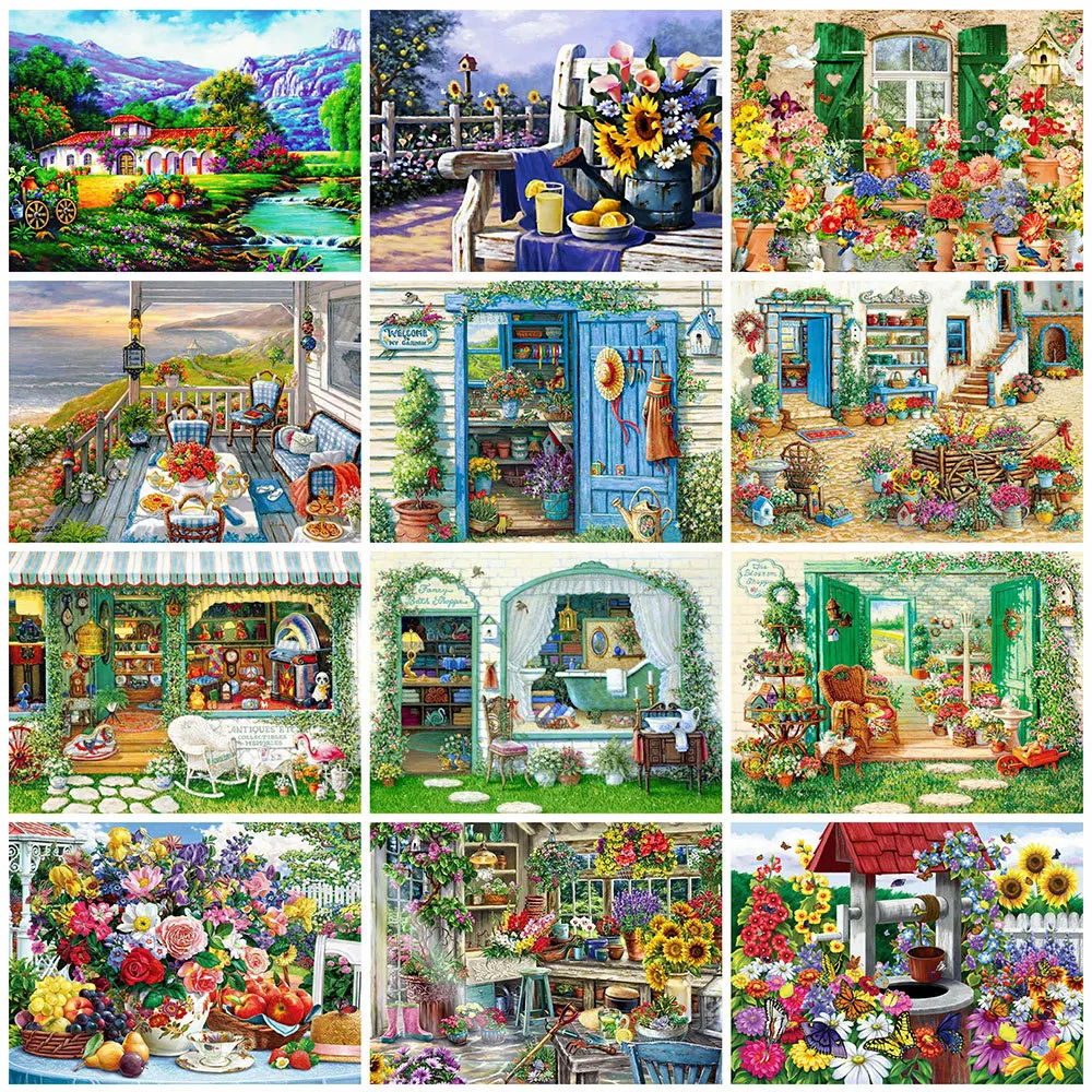 

MomoArt Алмазная мозаика сад подарок ручной работы Алмазная вышивка пейзаж полная площадь картина стразами рукоделие хобби Алмазная живопись ...