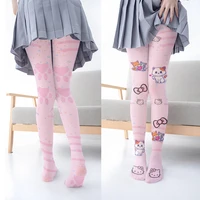 sexy ladies pantyhose stockings with print cute cat lolita jk bottoming stockings harajuku fashion kawaii sweet style tights