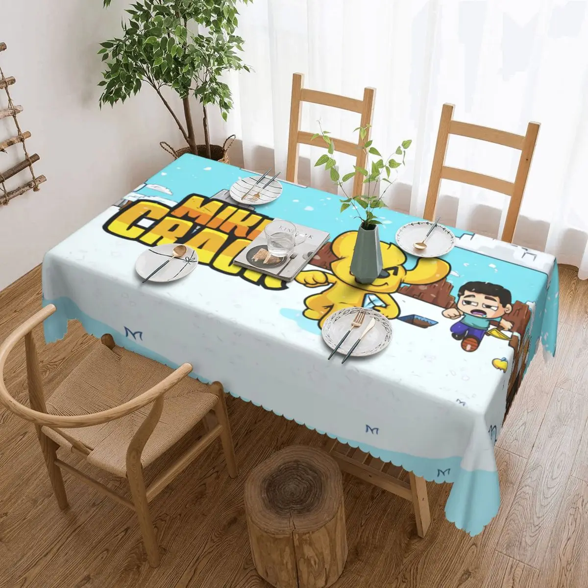 

Mikecrack Anime Cartoon Rectangular Tablecloth Oilproof Table Cloth Table Covers