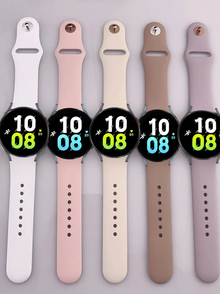 

20mm 22mm For Galaxy Watch 5 Pro 45mm Smartwatch Active 2 Watch 3 GearS3 Silicone Bracelet For SAMSUNG Watch 4 5 Strap 40mm 44mm