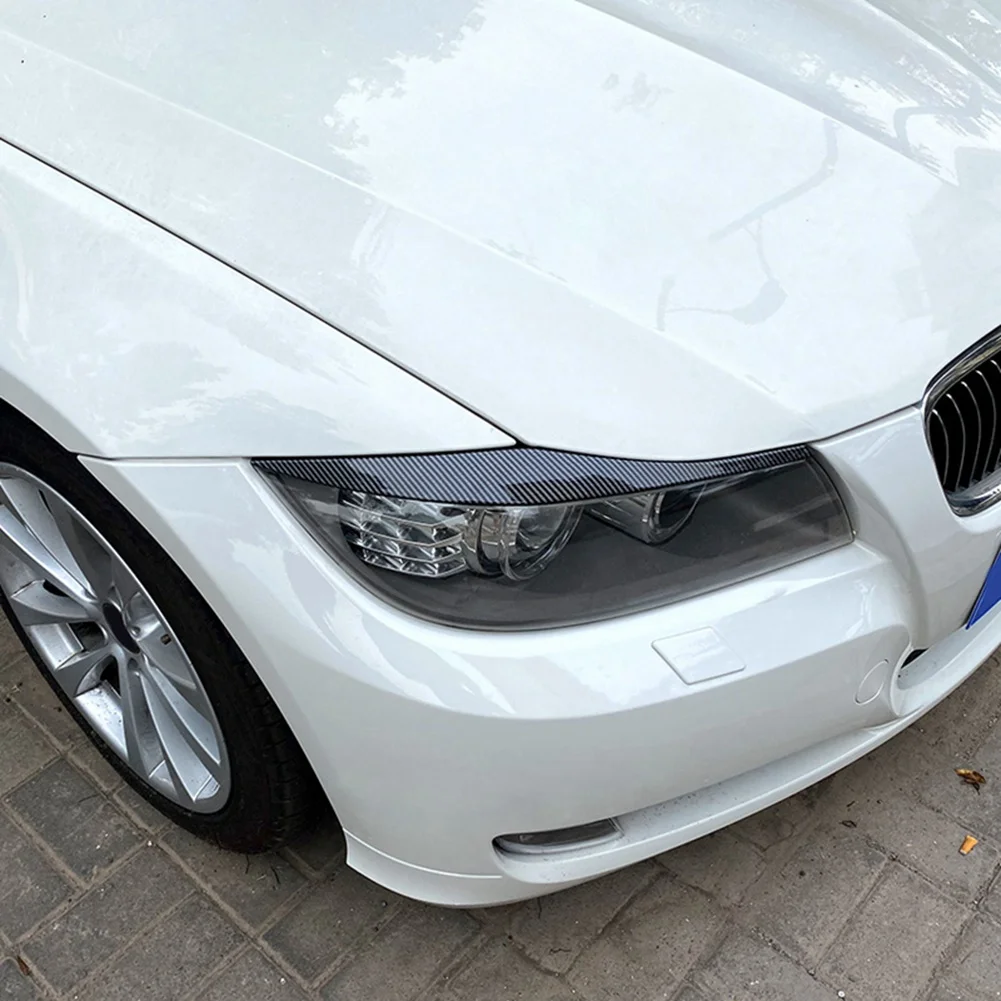 

Автомобильные наклейки из углеродного волокна для фар, бровей, век, обложки, искусственных ресниц для BMW 3 серии E90 E91 320I 330I 05-12