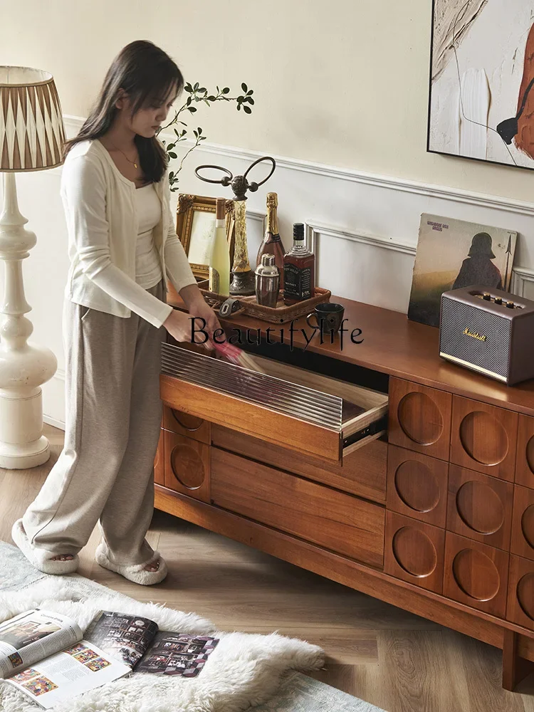 Zhonggu сервант из цельного дерева для гостиной дома французского ретро боковой